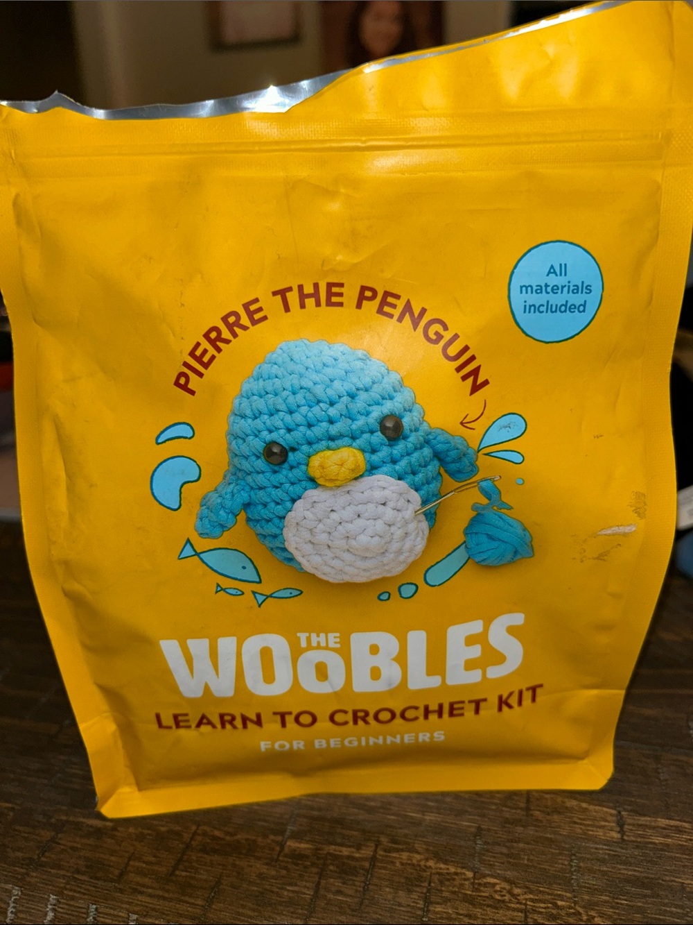 The WOOBLES “Pierre the penguin” crochet kit